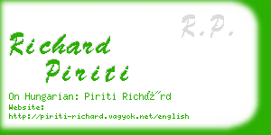 richard piriti business card